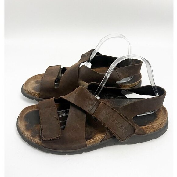 Mephisto Nadek Sandals Men’s EU 45 US 11 Brown Leather Nubuck Cross Slide Shoes main image 8